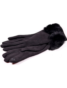 Zimné dámske textilné rukavice Asser ZRD004 růžová, čierna, šedá