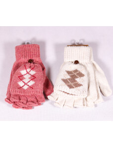Zimné dámske textilné rukavice Sulo ZRD012 růžová, béžová, šedá