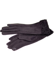 Zimné dámske textilné rukavice Kai ZRD015 hnedá, čierna
