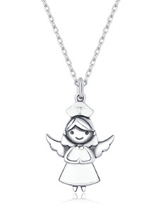 Klenoty Amber Strieborný náhrdelník anjel zdravotná sestrička