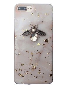 Glory Púzdro Apple iPhone Siicone Case Bee krémová
