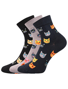 FELIXA dámske veselé ponožky s mačkami LONKA - KOČIČKY