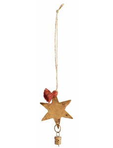 MADAM STOLTZ Závesná vianočná dekorácia Star Antique Gold