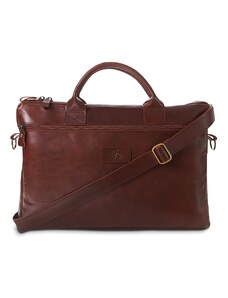 Vasky Harvey Brown - Dámska i pánska kožená taška hnedá, ručná výroba