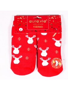 Dámske vianočné thermo ponožky Aura via DVP015 červená