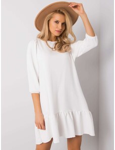 Basic Dámske biele šaty s volánom