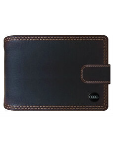 AUDI - kožená pánska peňaženka hnedá - bezpečnostná RFID. Pravá koža
