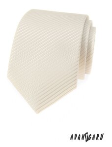 Smotanová pánska kravata s žíhaným vzorom Avantgard 561-9338