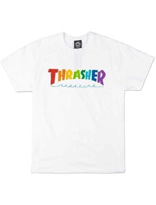 THRASHER - RAINBOW MAG Wite Tee