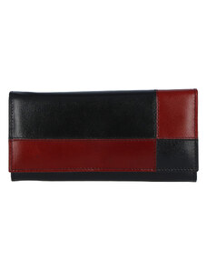 Dámska kožená peňaženka čierno červená - Tomas Farbe čierna