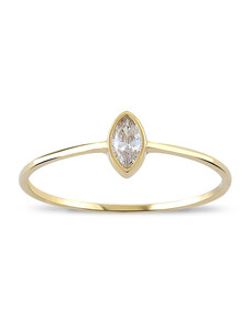 Lillian Vassago Jemný zlatý prsteň so zirkónom LLV06-GR037Y