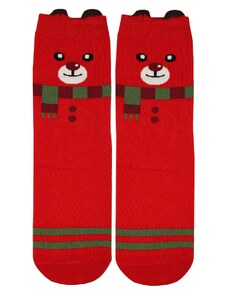 Aura.Via Vianočný medvedík - veselé dámske ponožky