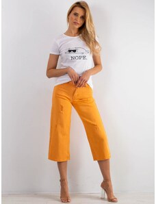 BASIC Dámske oranžové krátke džínsy JMP-SP-B102.32P-orange