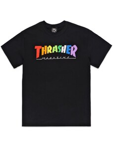 thrasher Pánske tričko rainbow mag black