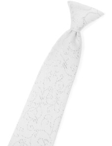 Biela chlapčenská kravata s ornamentami Avantgard 558-9350