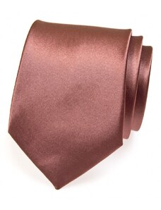 Kravata jednofarebná hnedá s leskom Avantgard 559-794