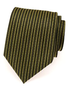 Pánska kravata zelené a čierne prúžky Avantgard 561-090208