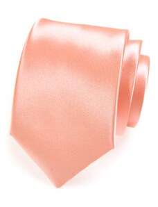 Hladká lesklá pánska kravata v lososovom tóne Avantgard 561-9041