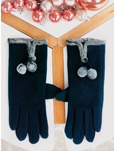 Webmoda Dámske modré rukavice s brmbolcami