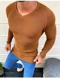 BASIC Karamelový sveter pre mužov WX1644