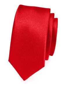 Úzka kravata SLIM červená Avantgard 571-9047