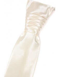Jemná hladká francúzska kravata smotanová Avantgard 577-9008