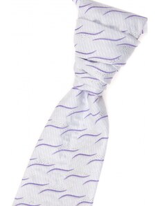 Francúzska kravata s vreckovkou lila vlnky Avantgard 577-9314