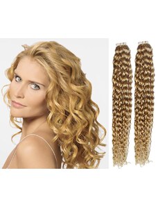 Clipinhair Vlasy pro metodu Pu Extension / TapeX / Tape Hair / Tape IN 60cm kučeravé - prírodná blond