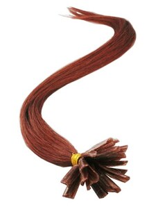 Clipinhair Vlasy európskeho typu na predlžovanie keratínom 60cm - medená 1 prameň 0,7 gramov