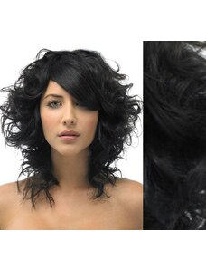 Clipinhair Clip in kučeravé vlasy 100% ľudské REMY 53cm - čierna