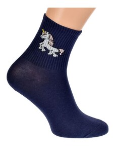 AURA.VIA Tmavo-modré ponožky PONY