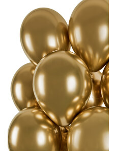 Gemar Balónik chrómový zlatý 33 cm 50 ks