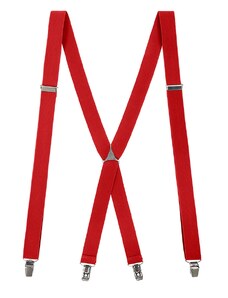 Červené traky s kovovým stredom a zapínaním na klipy Avantgard 868-1200