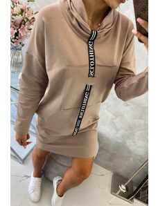 Kesi ŠATY S PÁSKOU - BÉŽOVÁ