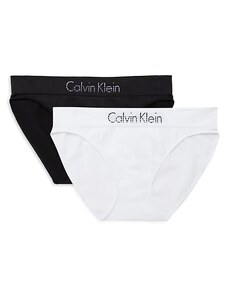Calvin Klein dámske nohavičky 2pack bikini Bielo - Čierna
