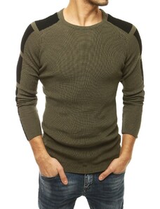 Dstreet Khaki pánsky sveter s obliekaním cez hlavu