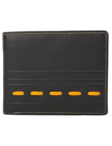 dariya bags Pánska kožená peňaženka čierno žltá
