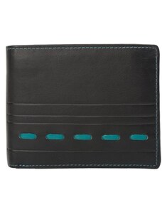 dariya bags Pánska kožená peňaženka čierno modrá