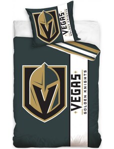 TipTrade (CZ) Hokejové posteľné obliečky NHL Vegas Golden Knights - séria Belt - 100% bavlna - 70 x 90 cm + 140 x 200 cm