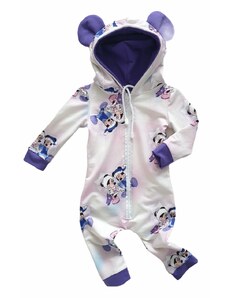 ZuMa Style Overal pre bábätká dievčenský so vzorom Mickey mouse farebný - 56, Biela
