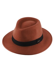 Fiebig - Headwear since 1903 Cestovný nekrčivý klobúk vlnený od Fiebig - ryšavý s čiernou stuhou