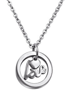 all4Silver Oceľový náhrdeľník Love M30005-A4S