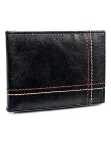 Kožená čierna malá tenká peňaženka iba na karty RFID v krabičke ALWAYS WILD