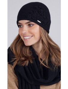 Kamea Čierna elegantná dámska zimná čiapka Nora, Farba čierna