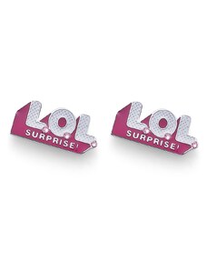 LOL Surprise Detské náušnice L.O.L Surprise LOL logo so Swarovski krištáľmi