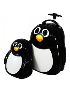 Rogal Čierny Kufor pre deti + ruksak "Penguin" - veľ. S + M