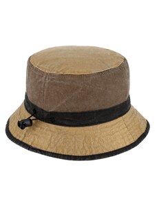 Fiebig - Headwear since 1903 Voľnočasový legendárny bucket hat od Fiebig 1903 - hnedobéžový - vypraná bavlna