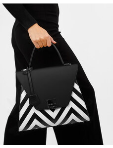 Luxusná kožená kabelka JADISE, Sabrina - Optical čierná