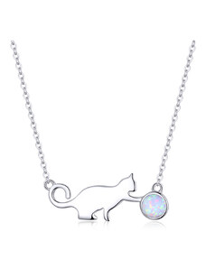 Emporial strieborný náhrdelník Milovaná mačka SCN395