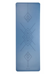 Bodhi Yoga Bodhi PHOENIX TRIBALIGN protišmyková PU joga podložka modrá 185 x 66 cm x 4mm